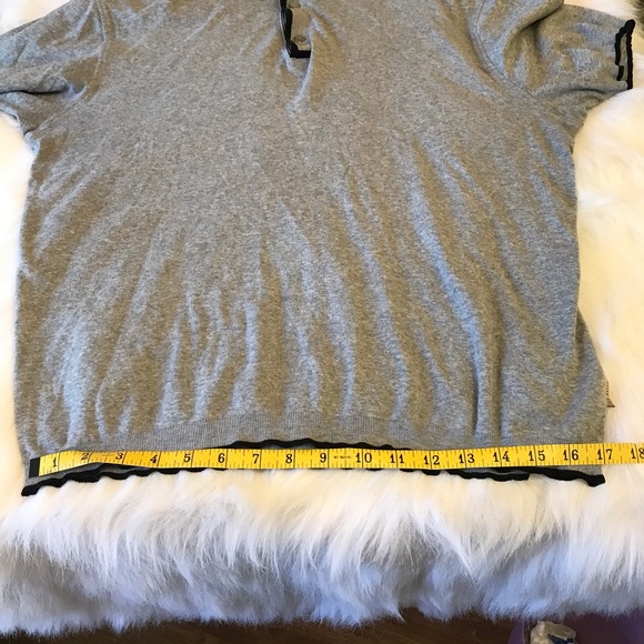 Ted Baker polo shirt grey cotton stretchy tee button up collar top - Picture 10 of 15